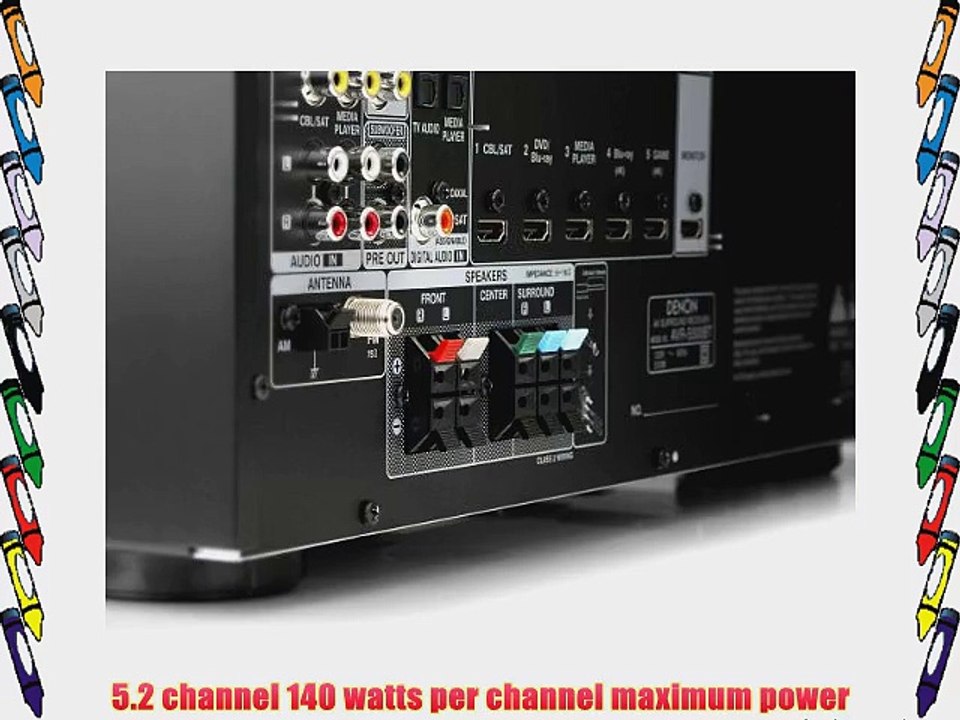 Denon AVR-S500BT 5.2 Channel AV Receiver With 4K Capability and Bluetooth