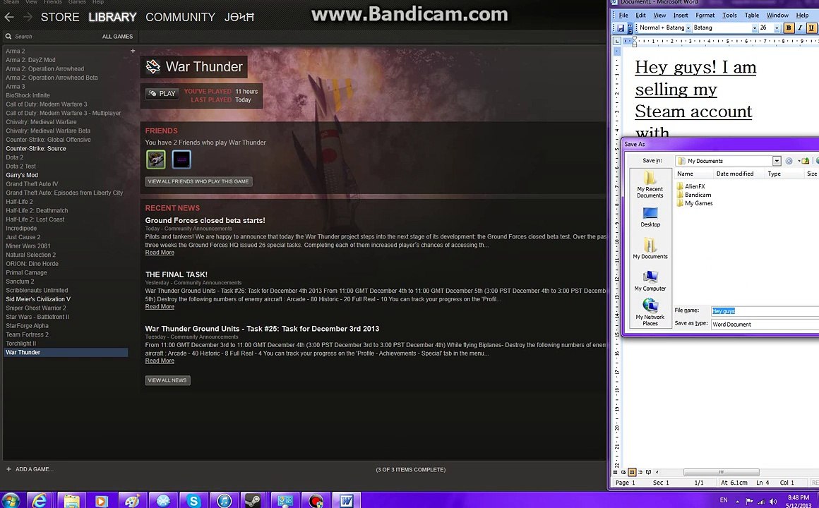 Account Marketplace - Selling Steam Account 35 Games _ Starting Price Is 1$!!!