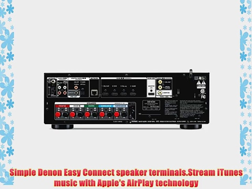 Denon AVR-E300 5.1 Channel 3D Pass Through and Networking Home Theater AV Receiver with AirPlay