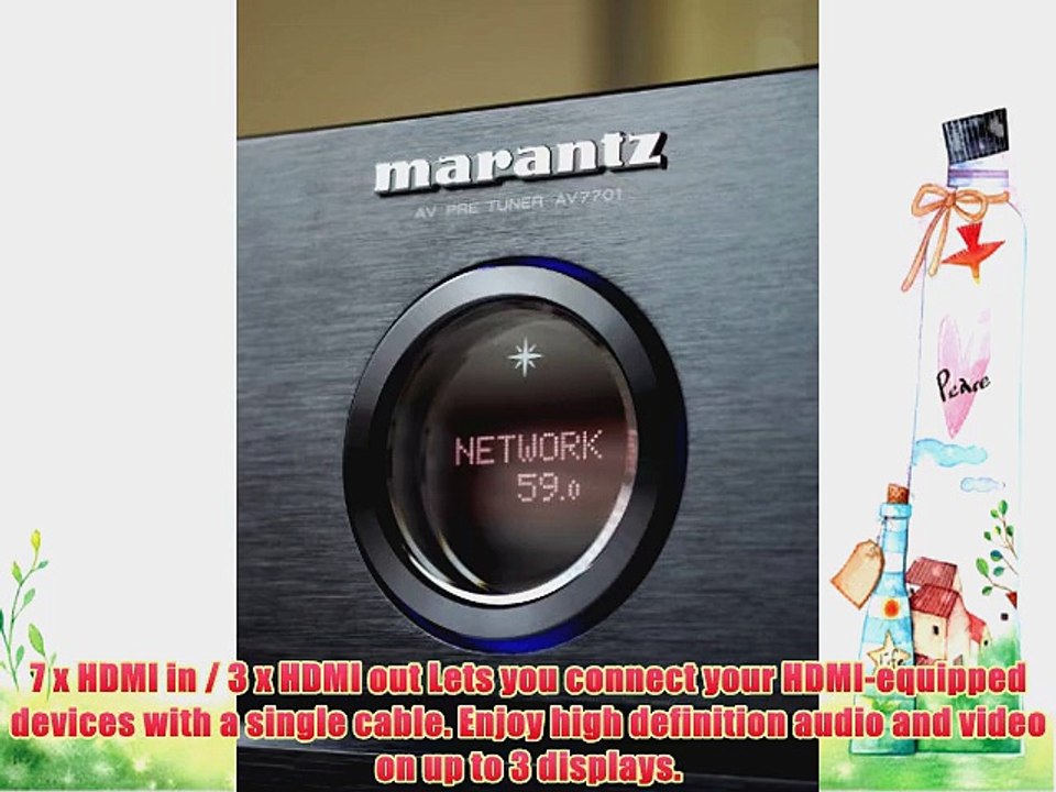 Marantz AV7701 Audio Video Preamp/Processor with Networking and AirPlay (Black)