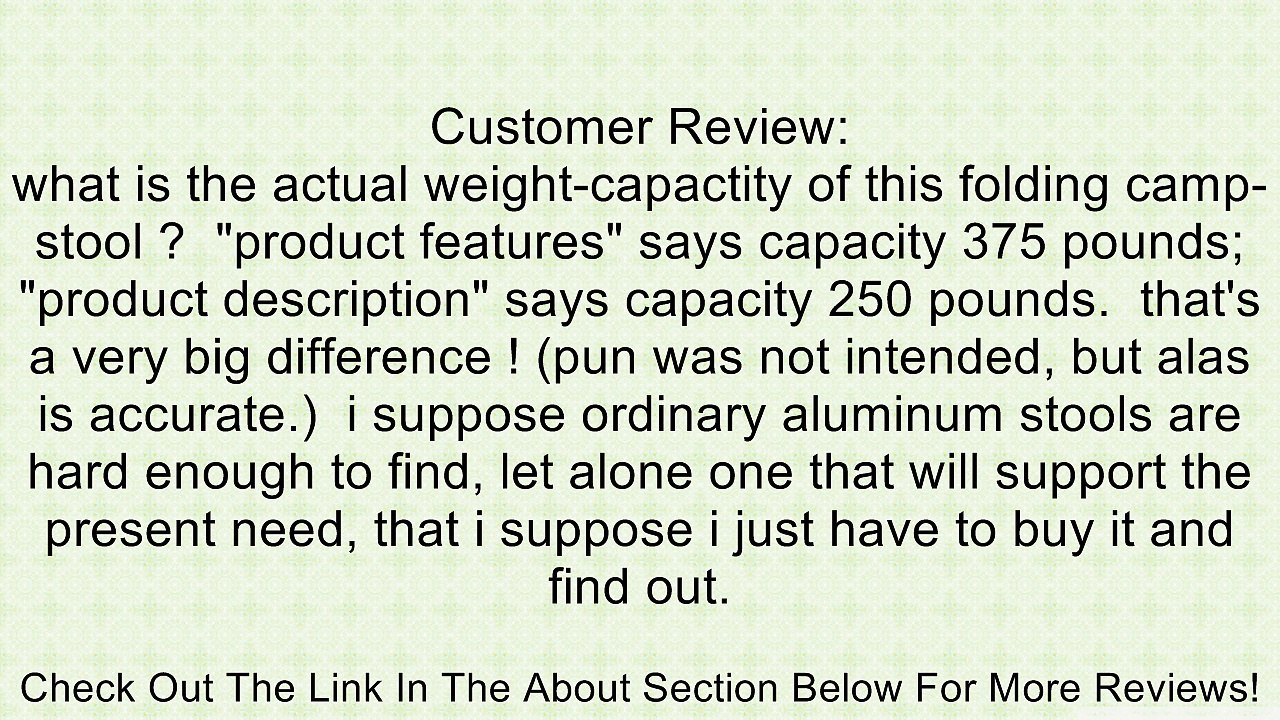 Blantex LB-1 Folding Camping Stool Review