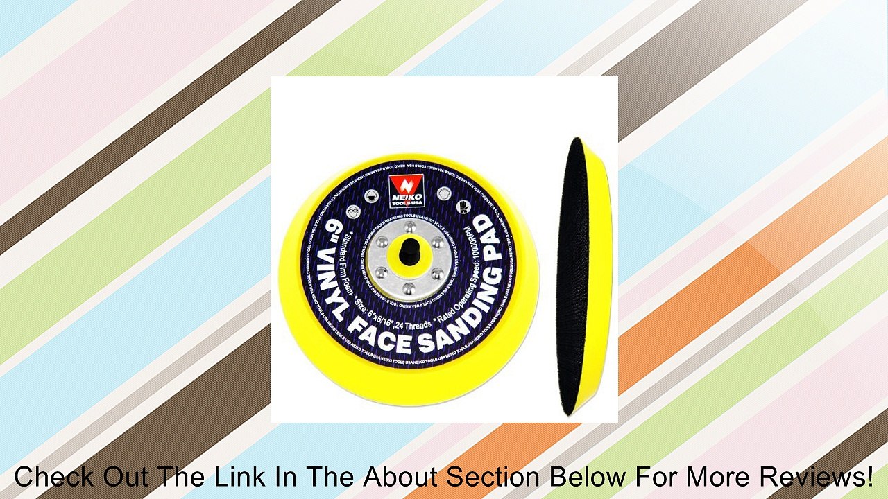 Neiko Tools USA 6" Air Sanding Velcro Backing Pad Review