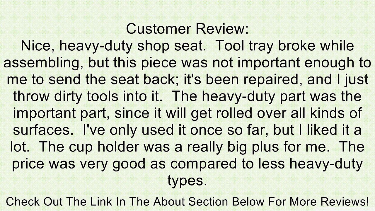 Torin Big Red Heavy-Duty Shop Seat with Cup Holder, Model# TR6340 [Misc.] Review
