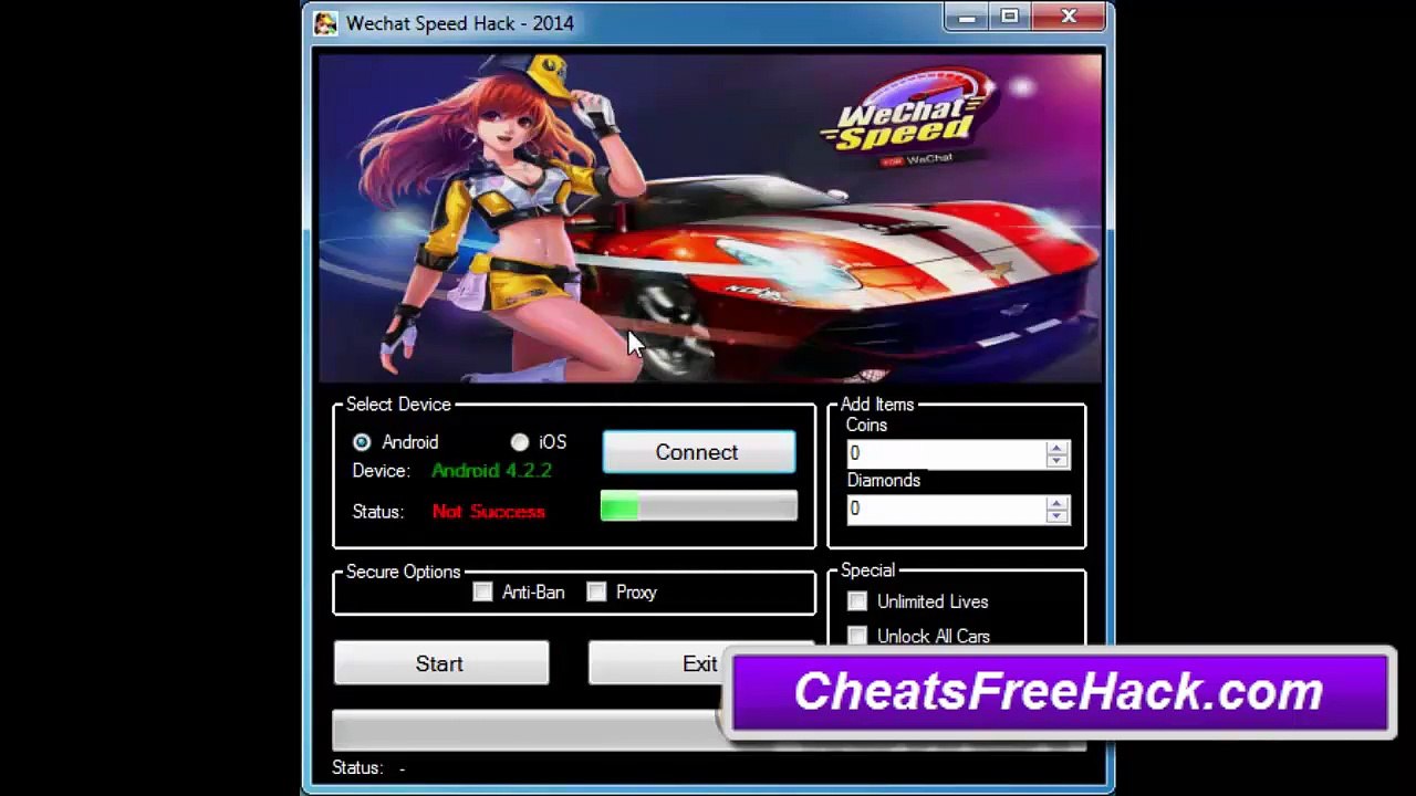 Wechat Speed Hack Coins Diamonds Cheat Tool Free Download 2015