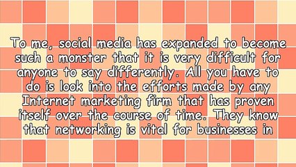 Social Business Shifts & Work Of An Internet Marketing Firm