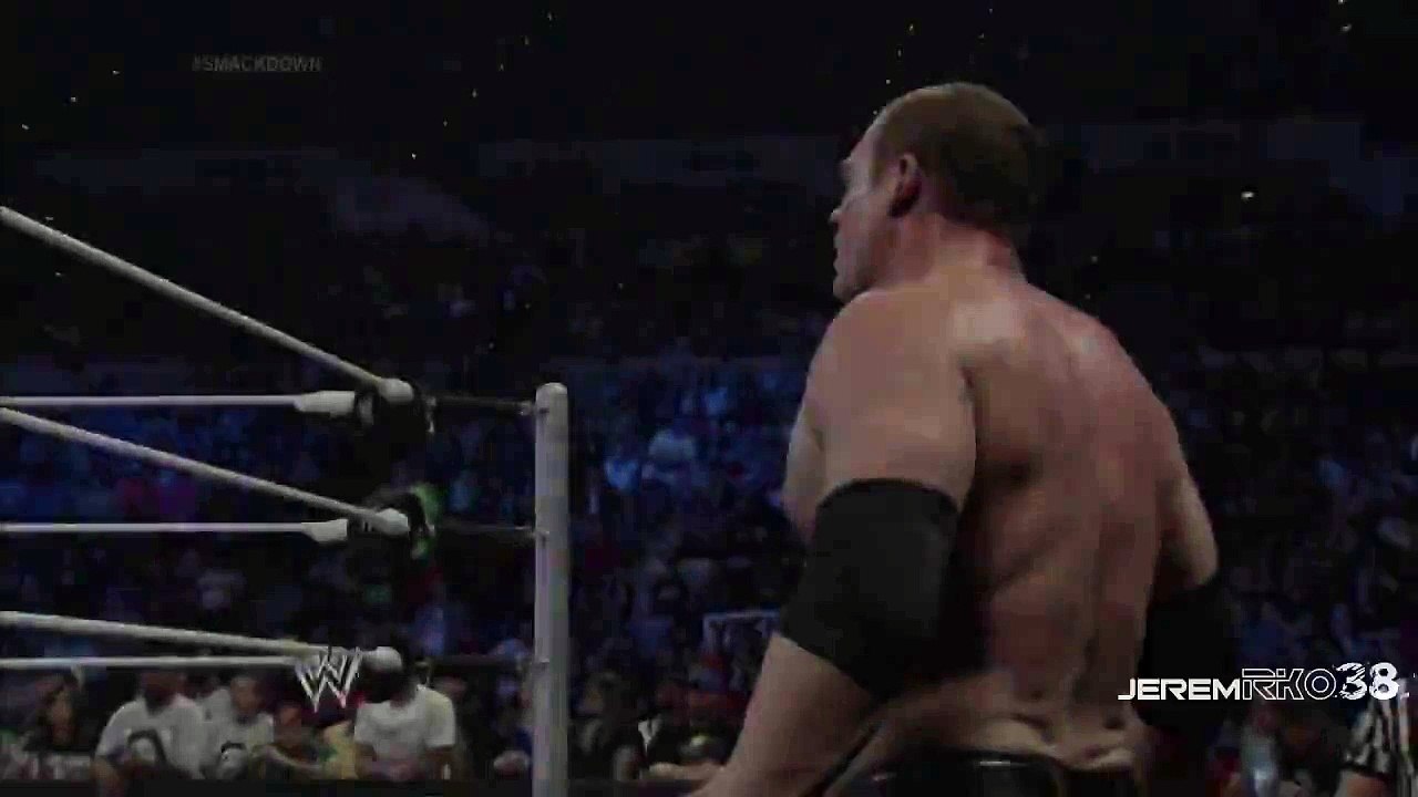 Randy Orton RKO on Jey Usos - Smackdown - April 11, 2014