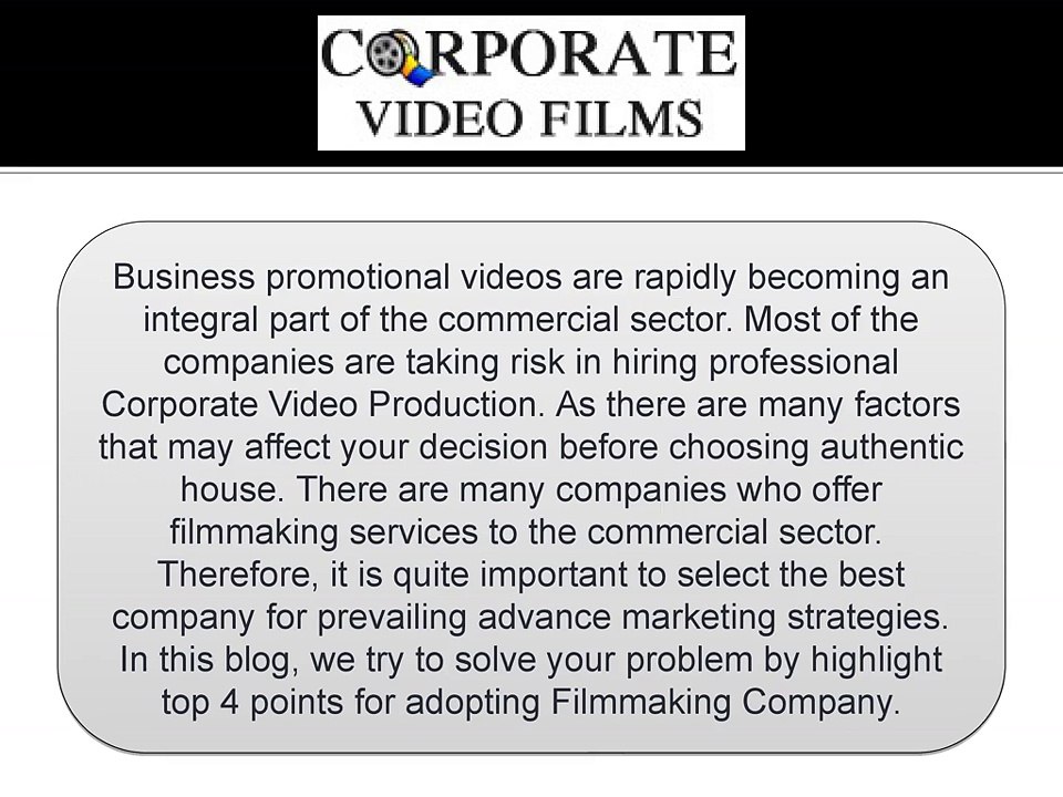 Best Corporate Video Production Companies