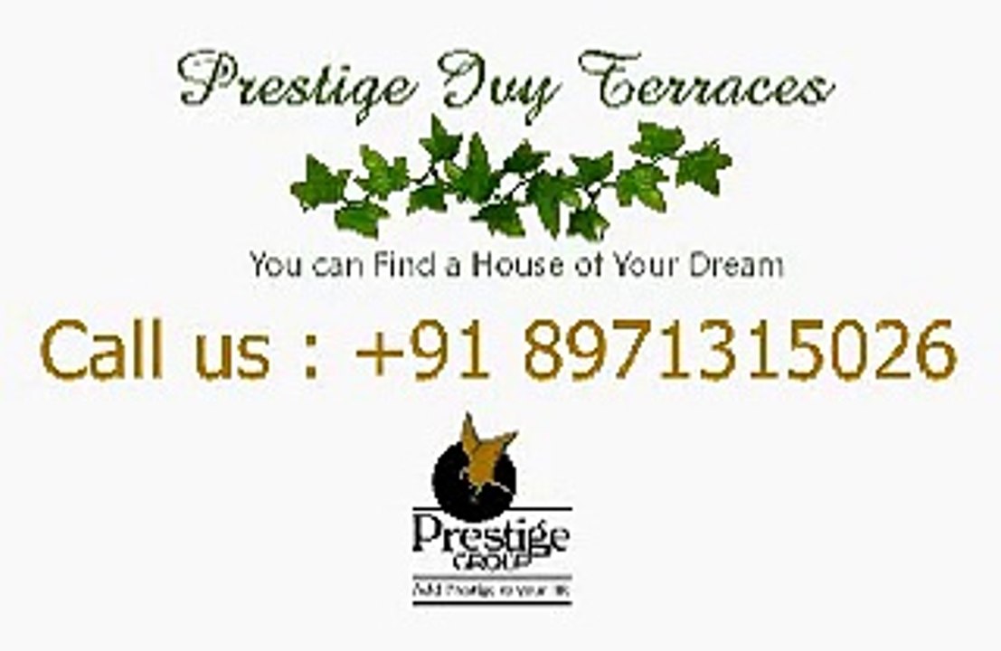 Prestige Ivy Terraces, Bangalore - 8971315026