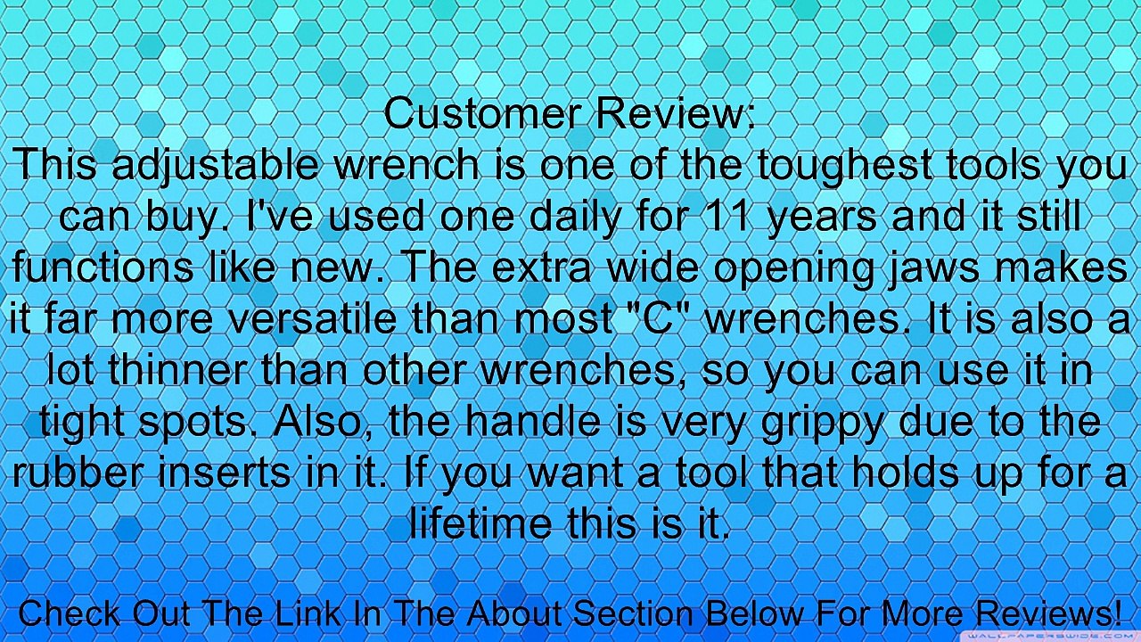 Bahco 9029 R US 6-Inch Wide Mouth Adjustable Wrench Review
