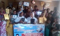Holy Bible distributing function Jesus Christ Chruch in Pakistan.