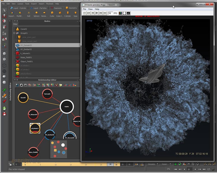 Tuto du Jeudi : Realflow 2014 Hybrido II - Porte spatio-temporelle