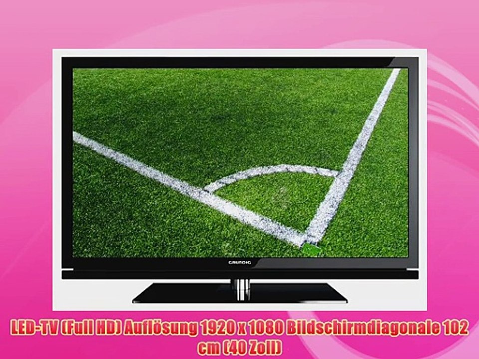 Grundig 40 VLE 8120 BG 102 cm (40 Zoll) LED-Backlight-Fernseher EEK B (Full-HD DVB-T/C/S2 CI )