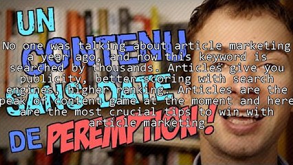 Web Site Content and How to Succeed with Article Marketing