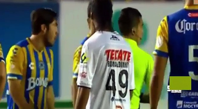 Ronaldinho signed on shirt for Barcelona Fan San Luis vs Queretaro Copa Mexico 2015