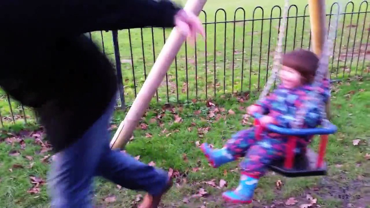 Baby Laughs Hysterically as He Kicks Dad in the Backside