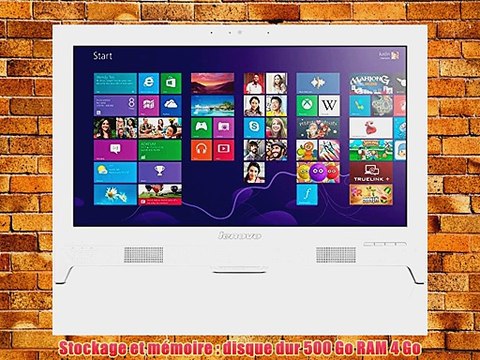 Lenovo C260 Ordinateur Tout-en-Un 20 (5080 cm) Non tactile Blanc (Intel Pentium 4 Go de RAM