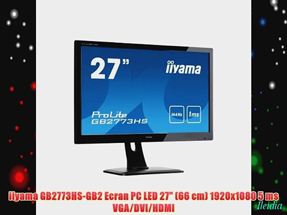 iiyama GB2773HS-GB2 Ecran PC LED 27 (66 cm) 1920x1080 5 ms VGA/DVI/HDMI