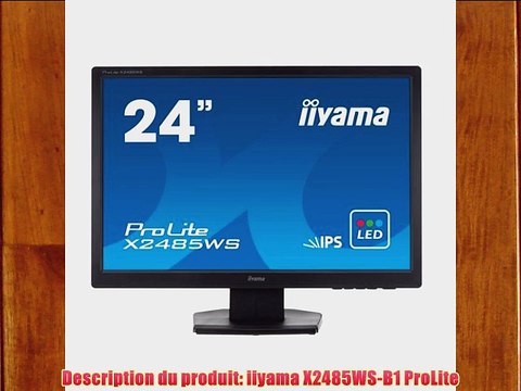 Iiyama X2485WS-B1 Ecran PC sans tuner LED 24'' 1920 x 1200 Noir