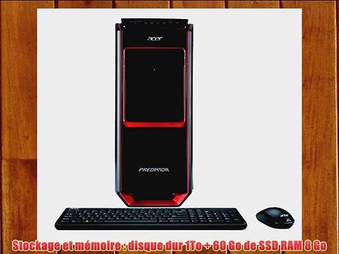 Acer Aspire G3-605 Unit? centrale Gamer Noir (Intel Core i5 8 Go de RAM Disque dur 1 To 60