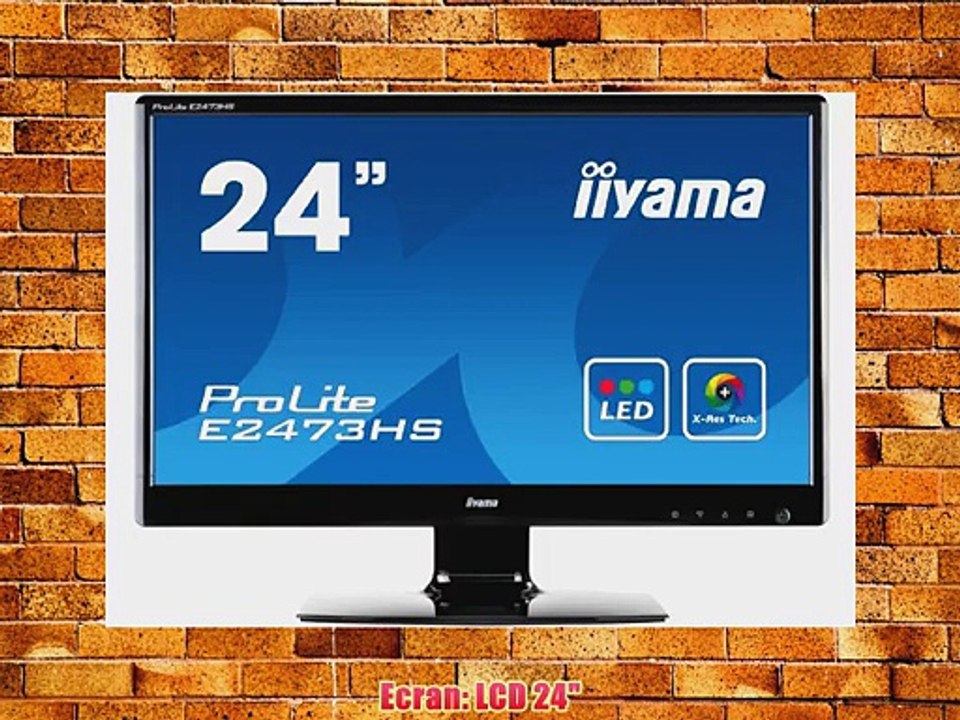 iiYama ProLite E2473HS-GB1 Ecran PC LCD 24'' 1920x1080 2 ms VGA DVI-D/HDMI Noir