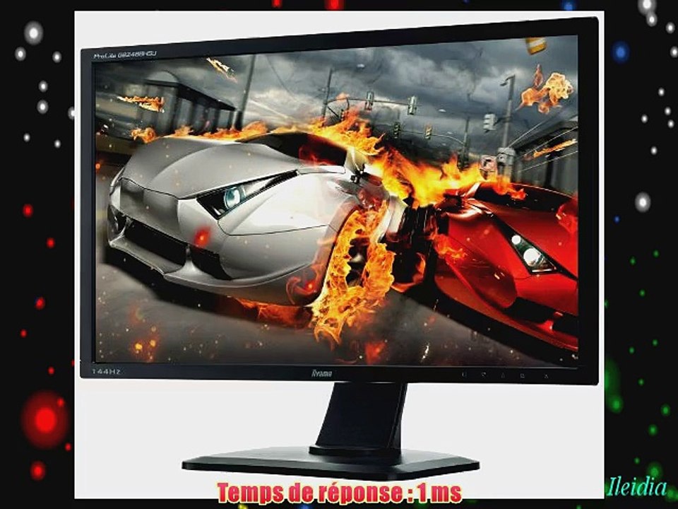 Iiyama Prolite GB2488HSU-B1 Ecran Gamer  24 PC LED Full HD 144 Hz 1920 x 1080 1 ms VGA/DVI/HDMI/USB/Jack