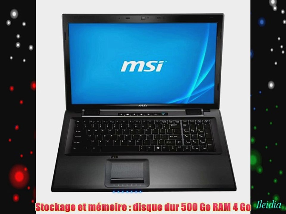 MSI CR70 2M-400FR Ordinateur portable 173 (4394 cm) Intel Pentium 3560M 24 GHz 500 Go 4 Go