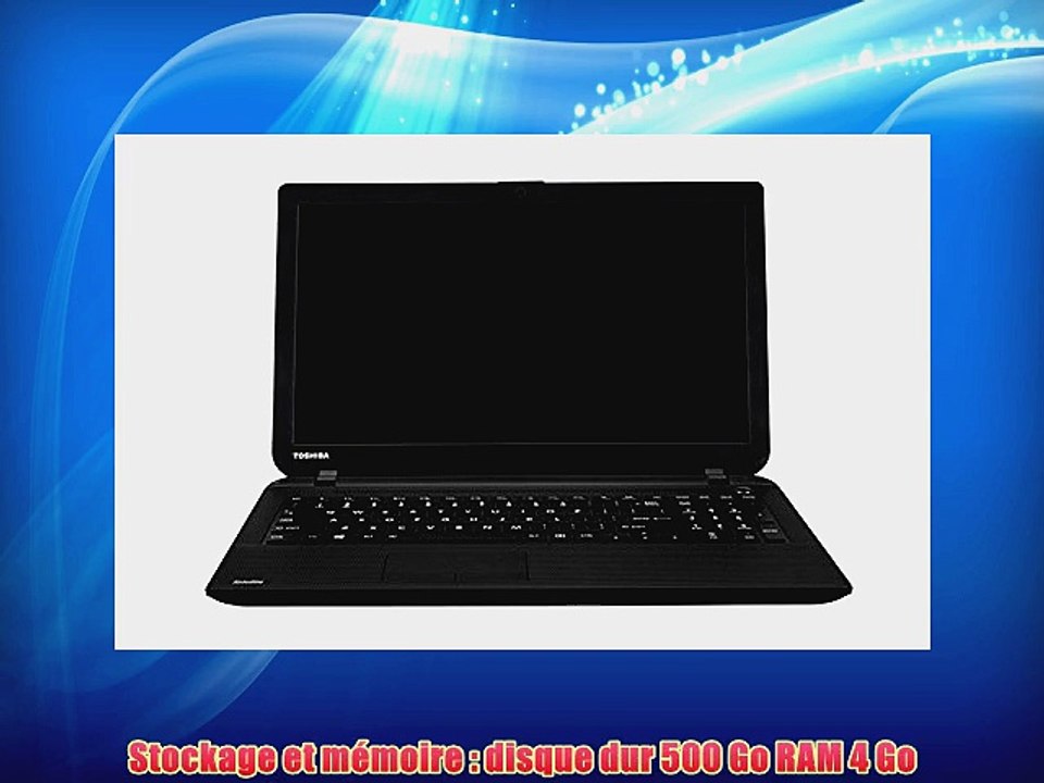 Toshiba Satellite C50-B-14E PC Portable 156 (3962 cm) Non tactile Noir (Intel Celeron 4 Go