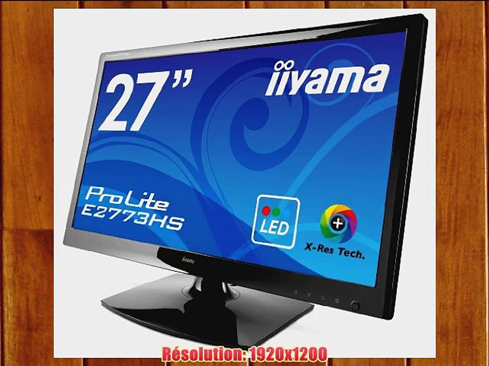 iiYama ProLite E2773HS-GB1 Ecran PC LCD 27'' 1920x1080 1 ms VGA DVI-D/HDMI Noir