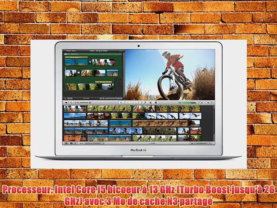 Apple MacBook Air MD761F/A 133 (2946 cm) Intel Core i5 bicoeur 13 GHz 4 Go 256 Go Flash Autonomie: