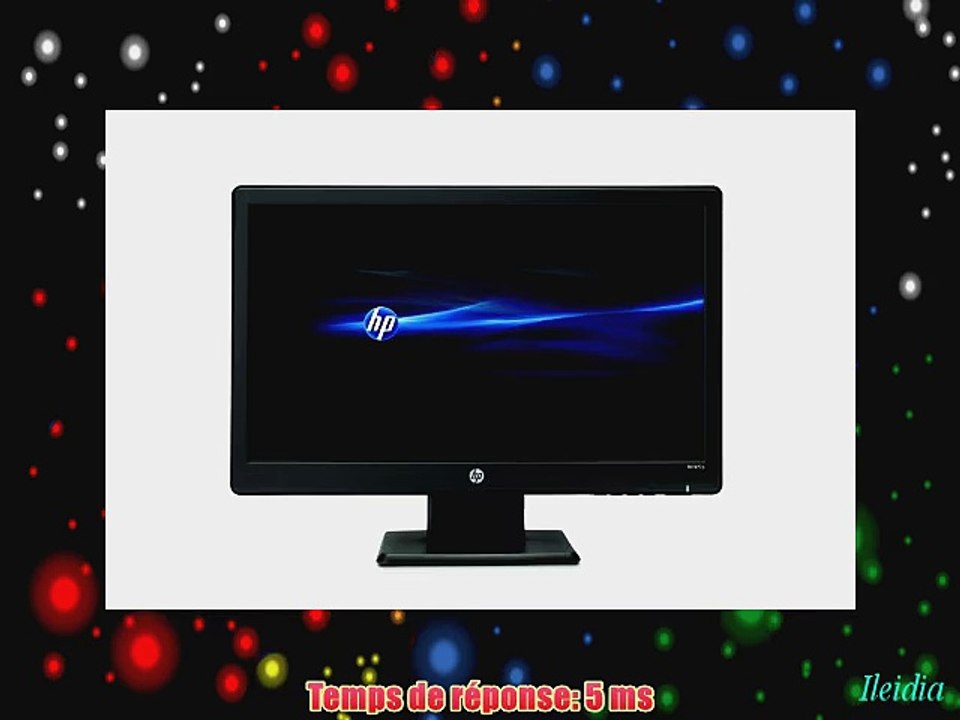 HP w1972a Ecran PC LED 185'' (47 cm) 1366x768 Tuner HD MPEG4 Noir
