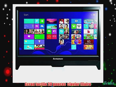 Lenovo C260 Touch Ordinateur Tout-en-Un tactile 20 Noir (Intel Pentium 4 Go de RAM Disque dur