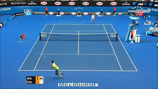 Australian Open 2015 2nd Round Federer vs Bolelli Highlights