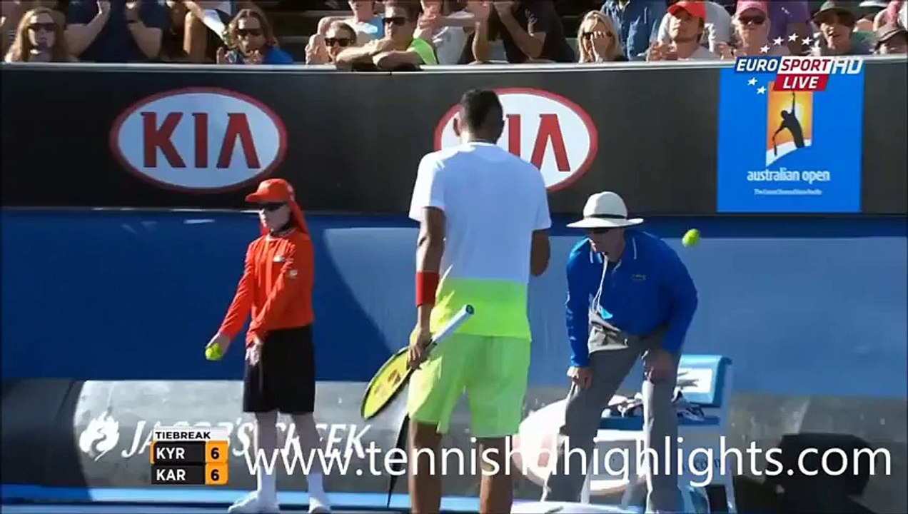 Nick Kyrgios vs Ivo Karlovic - Australian Open 2015 2nd Round