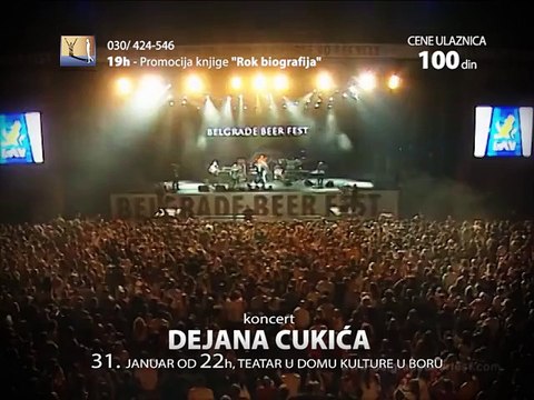 Najava - Koncert Dejana Cukića u Boru (RTV Bor)