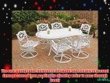 Home Styles 5552-335 Biscayne 7-Piece Outdoor Dining Set with Oval Shape Table and Swivel Chair
