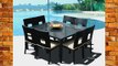 Outdoor Patio Wicker Furniture New Resin 9-Piece Square Dining Table