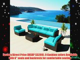 Uduka Outdoor Sectional Patio Furniture Espresso Brown Wicker Sofa Set Daly 7 Turquoise All