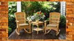 Tortuga Outdoor Plantation Rocking Chair Set - Southwest Amber