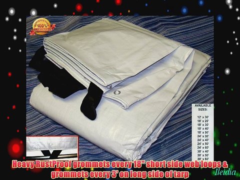 New 40'x60' Extra Heavy Duty Waterproof Tarp Black