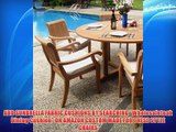 New 7 Pc Luxurious Grade-A Teak Dining Set - 60 Round Table And 6 Stacking Arbor Arm Chairs