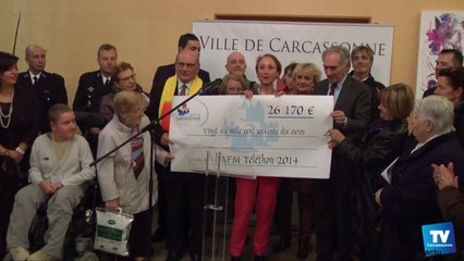 Un chèque de 26170 € pour l'AFM Téléthon à Carcassonne :