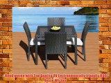 Outdoor Patio Wicker Furniture New Resin 5-Piece Square Dining Table