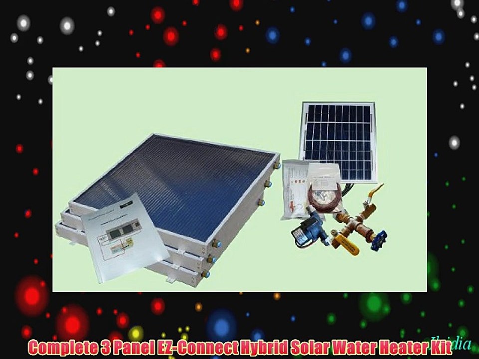 Complete 3 Panel EZ-Connect Hybrid Solar Water Heater Kit