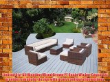 Genuine Ohana Outdoor Patio Wicker Sofa Mixed Brown Furniture 11pc Set with Free Patio Cover