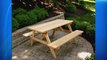 5' Red Cedar Picnic Table with Attached Benches