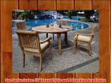 Grade-A Teak Wood Luxurious Dining Set Collections: 5 pc- 52 Round Table and 4 Arbor Stacking