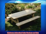 6' Treated Pine Picnic Table with Attached Benches