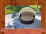 Harmonia Living Wink Outdoor Modern Wicker Daybed with Tan Sunbrella Cushion (SKU HL-WINK-1DB-HB)