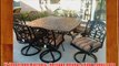 Heritage Outdoor Living Flamingo Cast Aluminum 9pc Outdoor Patio Set with 64x64 Square Table