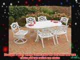 Home Styles 5552-3358 Biscayne 7-Piece Outdoor Dining Set with Oval Shape Table and Chair White